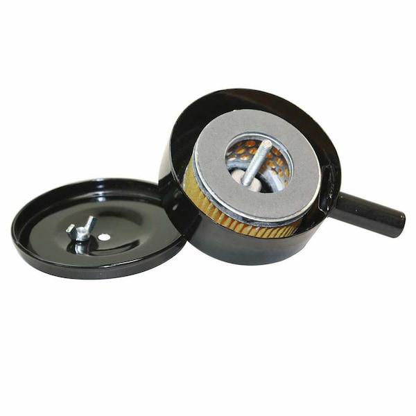Interstate Pneumatics Compressor Air Intake Filter 6 Inch Dia Metal Body - 1 Inch MPT w/Paper Cartridge SA15 - main